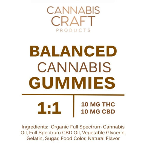 BALANCED 1:1 CANNABIS GUMMIES 10MG/10MG